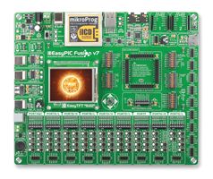 MIKROELEKTRONIKA MIKROE-1205 Development Board, EasyPIC Fusion V7, PIC32/33/24 & Dspic33 Support, On-Board Programmer/Debugger