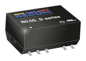 RECOM POWER R0.5D-1212 Isolated Surface Mount DC/DC Converter, ITE, 1:1, 500 mW, 2 Output, 12 V