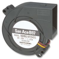 SANYO DENKI 9BMB12P2K01 Fan Blower, San Ace B97 Series, Centrifugal, 12 VDC, DC, 97.1 mm, 33 mm, 56.8 CFM