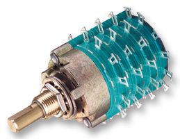 ELECTROSWITCH C4D0412N-A Rotary Switch, 12 Position, 4 Pole, 30 °, 300 mA, 125 V, C4 Series