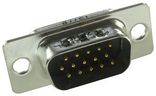 AMPHENOL COMMUNICATIONS SOLUTIONS 17EHD015PAA000 D Sub Connector, High Density, Plug, 17EHD, 15 Contacts, DE, Solder Cup