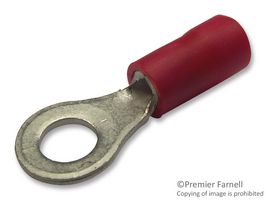 TE CONNECTIVITY - AMP 324054 Ring Tongue Terminal, M10, 3/8", 2 AWG, 42.4 mm², Terminyl, Red