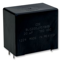 CORNELL DUBILIER BLC200J701B4B Power Film Capacitor, Metallized PP, Radial Box - 4 Pin, 20 µF, ± 5%, DC Link, Through Hole
