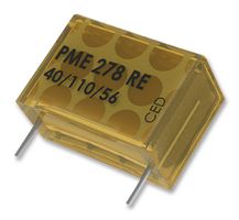 KEMET PME278RE6100MR30 Safety Capacitor, Metallized Paper, Radial Box - 2 Pin, 0.1 µF, ± 20%, X1, Through Hole