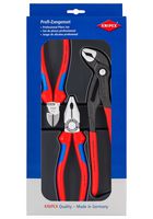 KNIPEX 00 20 09 V01 Pliers Set, Best Sellers, 3 Pieces of Combination, Diagonal and Water Pump Pliers