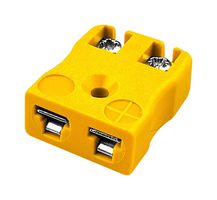 LABFACILITY AM-K-FQ Thermocouple Connector, Miniature, Yellow, Socket, Type K, ANSI, Quick Wire