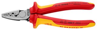 KNIPEX 97 78 180 Crimp Tool, Hand, 23-5AWG End SleevesFerrules