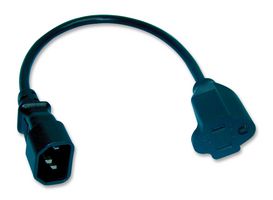 MULTICOMP SPC19905 Mains Power Cord, NEMA 5-15R to IEC 60320 C14, 305 mm, 10 A, 125 VAC, Black
