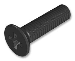 DELTRON COMPONENTS 000-086-006 Machine Screw, M3.5, 12 mm, Stainless Steel SUS304-2B, Nickel, Flat / Countersunk Head Pozidriv