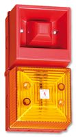 CLIFFORD AND SNELL YL40/L50/A/RN/WR Beacon / Sounder, Industrial, Amber, Flashing, Multiple Tones, 106dB, 115VAC, IP65