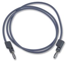 POMONA B-36-8 Test Lead, 4mm Banana Plug to 4mm Banana Plug, Grey, 60 V, 15 A, 914.4 mm