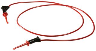 POMONA 4613-24-2 Test Lead, Micrograbber, Hook Clip to Hook Clip, Red, 60 V, 3 A, 610 mm