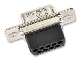 MOLEX / FCT 172704-0010 D Sub Connector Housing, DB9, 9 Ways, D Sub, 1, 172704 Series, Receptacle, Steel Body