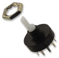 C&K COMPONENTS R20407RR02Q Rotary Switch, 4 Position, 2 Pole, 36 °, 5 A, 125 V, Rota-Slide R Series