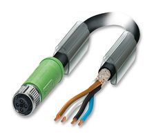 PHOENIX CONTACT 1424112 Sensor Cable, PUR, M12 Receptacle, Free End, 4 Positions, 1.5 m, 4.9 ft