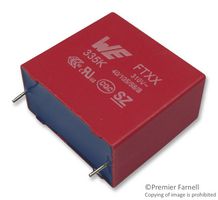WURTH ELEKTRONIK 890334027025CS Safety Capacitor, Metallized PP, Radial Box - 2 Pin, 3.3 µF, ± 10%, X2, Through Hole