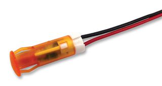 APEM QS63XXO24 LED Panel Mount Indicator, Snap-in, Orange, 24 VDC, 6 mm, 20 mA, 30 mcd, Not Rated