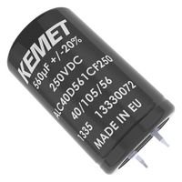 KEMET ALC40A221BB250 Electrolytic Capacitor, Long Life, 220 µF, 250 V, ± 20%, Snap-In, 6000 hours @ 105°C