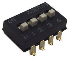 ALCOSWITCH - TE CONNECTIVITY 1825058-7 DIP / SIP Switch, 4 Circuits, Slide, Surface Mount, SPST, 24 V, 100 mA