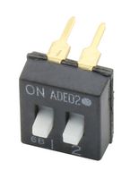 TE CONNECTIVITY - ALCOSWITCH 1825360-1 DIP / SIP Switch, 2 Circuits, Slide, Through Hole, SPST, 24 V, 100 mA
