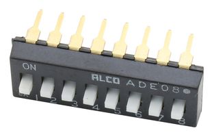TE CONNECTIVITY - ALCOSWITCH 1825360-5 DIP / SIP Switch, 8 Circuits, Slide, Through Hole, SPST, 24 V, 100 mA