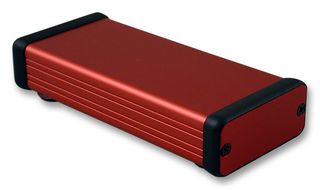 HAMMOND 1455C1201RD. Metal Enclosure, 1455 Series, Extruded With Metal End Panels, PCB Box, Aluminium, 23 mm, 54 mm