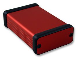HAMMOND 1455C801RD Metal Enclosure, 1455 Series, Extruded With Metal End Panels, PCB Box, Aluminium, 23 mm, 54 mm