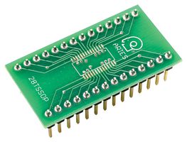 ARIES LCQT-TSSOP28 IC Adapter, 28-TSSOP to 28-DIP, 2.54mm Pitch Spacing, 15.24mm Row Pitch
