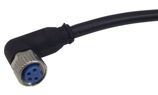 TE CONNECTIVITY 1-2273011-1 Sensor Cable, AMP, 90° M8 Receptacle, Free End, 4 Positions, 1.5 m, 4.9 ft