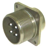 ITT CANNON MS3102E28-22P Circular Connector, MIL-DTL-5015 Series, MS3102 Series, Box Mount Receptacle, 6 Contacts