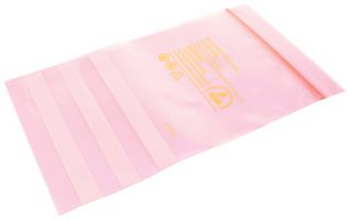 DESCO EUROPE / VERMASON 203015 Antistatic Bag, Pink, Resealable, 152.4mm W x 203.2mm L