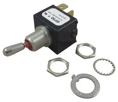 OTTO CONTROLS T7-211J5 Toggle Switch, IP68s, Off-(On), DPST, Non Illuminated, T7 Series, Panel Mount, 16 A