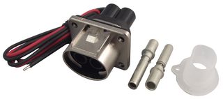 AMPHENOL INDUSTRIAL PL082X-61-10 Rectangular Power Connector, Panel Mount, 2 Contacts, PowerLok 60, Panel Mount, Busbar Screw