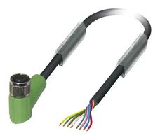 PHOENIX CONTACT 1404191 Sensor Cable, 90° M8 Receptacle, Free End, 8 Positions, 1.5 m, 4.9 ft