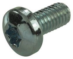 TR FASTENINGS M3 6 PTSTMC Z100 Machine Screw, M3x6 mm, Steel, Bright Zinc, Pan Head Torx