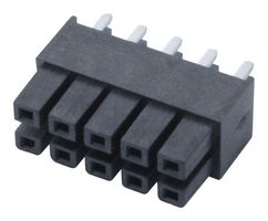 SAMTEC IPS1-105-01-L-D PCB Receptacle, Power Terminal, Board-to-Board, 2.54 mm, 2 Rows, 10 Contacts, Through Hole Mount