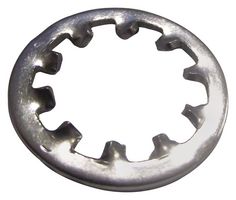 TR FASTENINGS DM2-ITA2-S100DIN6797 Washer, Shakeproof, 2.2 mm, 4.5 mm, Stainless Steel A2