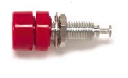POMONA 2854-0 Banana Test Connector, Jack, Panel Mount, 15 A, 60 VDC, Gold Plated Contacts, Black