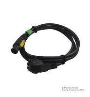 NEUTRIK NKPF-SR-B-2 Mains Power Cord, Mains Plug, Schuko to Mains Socket, 2 m, 16 A, 250 VAC, Black, Powercon Series
