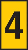 HELLERMANNTYTON 561-03644 WIC3-4-PA66-YE Wire Marker, Snap On Pre Printed, 4, Black, Yellow, 8mm x 3mm, 5.3 mm