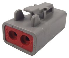 TE CONNECTIVITY - DEUTSCH DTP06-2S Automotive Connector Housing, IP68, DTP Series, Plug, 2 Ways, DTP Series Socket Contacts