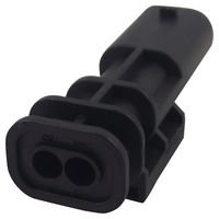 TE CONNECTIVITY - AMP 1-1703498-1 Automotive Connector Housing, MCON 1.2, Plug, 2 Ways, AMP MCON 1.2 Series Pin Contacts