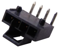 MOLEX 105313-1204 Pin Header, Right Angle, Wire-to-Board, 2.5 mm, 1 Rows, 4 Contacts, Through Hole Right Angle