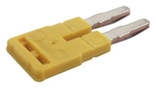 OMRON INDUSTRIAL AUTOMATION XW5S-S2.5-2 Short Bar, XW5S Series, 2 Pole, Yellow, XW5T & XW5G Series DIN Rail Terminal Blocks