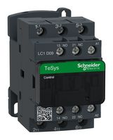 SCHNEIDER ELECTRIC LC1D09E7 Contactor, LC1D, 9 A, DIN Rail, Panel, 690 VAC, 3PST-NO, 3 Pole, 7.5 hp