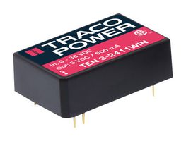 TRACO POWER TEN 3-2413WIN Isolated Through Hole DC/DC Converter, ITE, DIP, 4:1, 3 W, 1 Output, 15 V