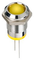 APEM Q14P6CXXY02 LED Panel Mount Indicator, Yellow, 2 VDC, 14 mm, 20 mA, 50 mcd