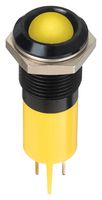 APEM Q14P1BXXHY24E LED Panel Mount Indicator, Yellow, 24 VDC, 14 mm, 20 mA, 1.3 cd, IP67