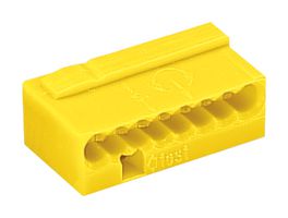 WAGO 243-508 Standard Terminal Block, Micro Push Wire 243 Series, 8 Contacts, Terminal Block, Standard