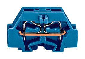 WAGO 261-304 DIN Rail Mount Terminal Block, 2 Ways, 28 AWG, 14 AWG, 2.5 mm², Clamp, 20 A